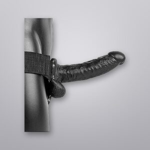 סטרפ-און עם ביצים - ללא רטט - 7 אינץ'